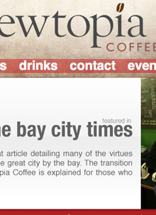 Brewtopia Coffee Downtown Bay City Web Design