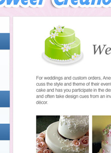 Sweet Creations Michigan Website Design